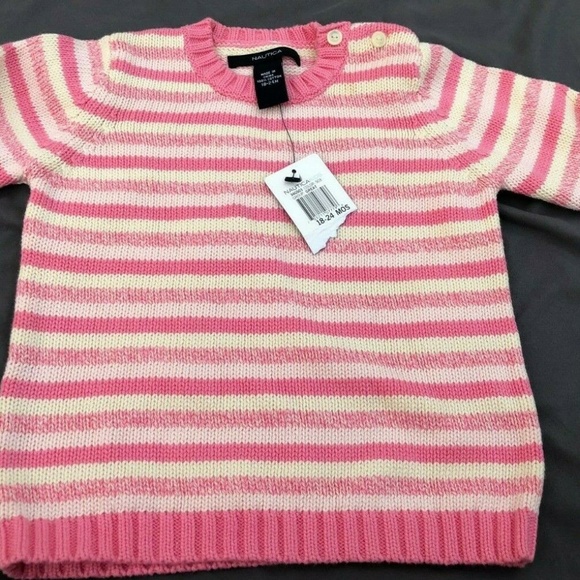 Nautica Other - Infant Girls Nautica Sweater 18-24M Pink White New